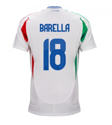 Italien Nicolo Barella #18 Replika Udebanetrøje EM 2024 Kortærmet